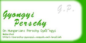 gyongyi perschy business card